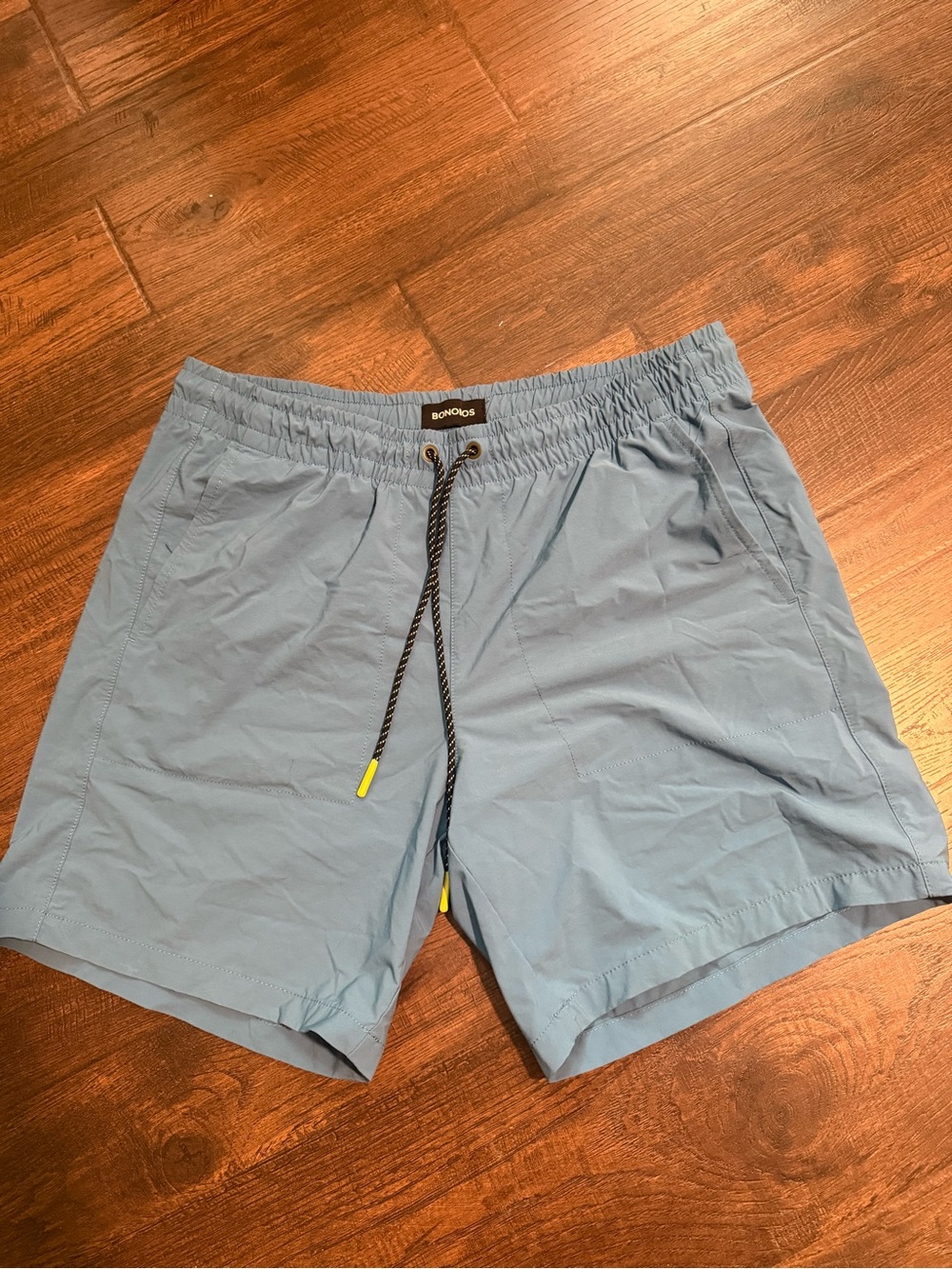 Bonobos Blue Drawstring Swim Shorts 7” inseam